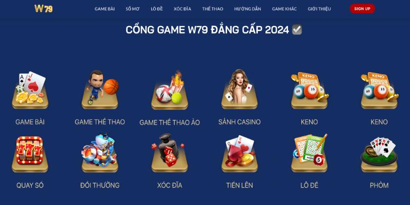 cổng game w79 đẳng cấp nhất trong năm 2024 với nhiều trò chơi hấp dẫn